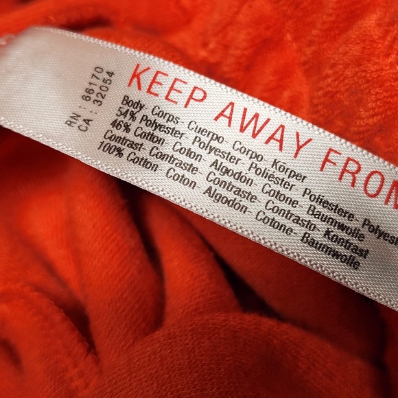 Anthropolgie Terry Cloth Sleevless Tight Cuff Shorts Romper Orange Large NEW - Picture 8 of 11